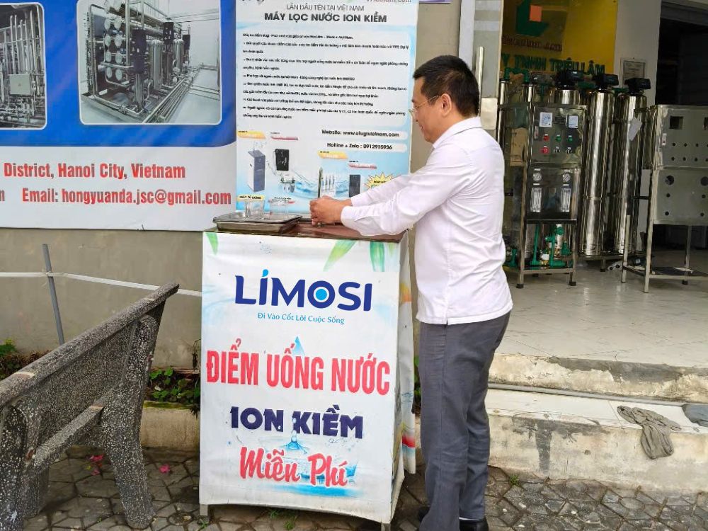 Điểm uống ion kiềm miễn phí