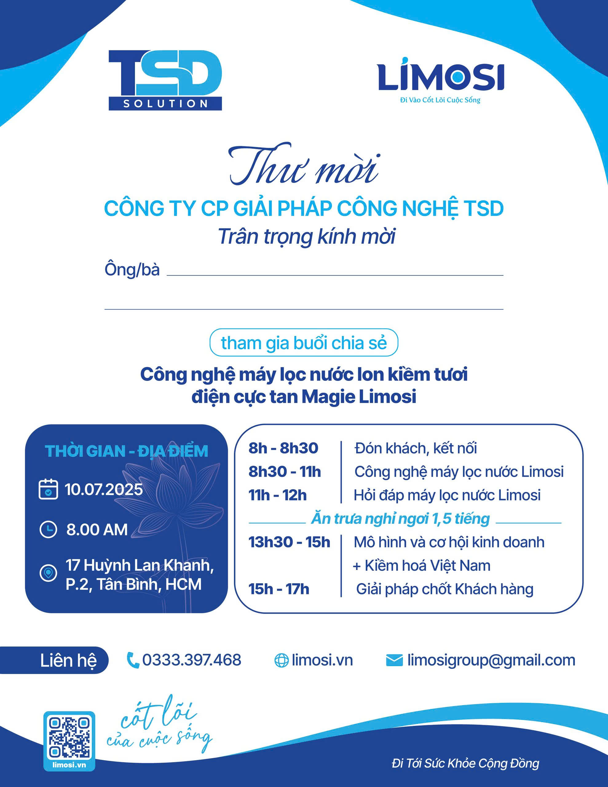 Thư mời tham gia sự kiện